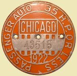 Chicago Vehicle Tax Medallion 1922 - Passenger Auto Less Than 35hp.jpg