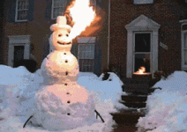 snowman flame thrower.gif