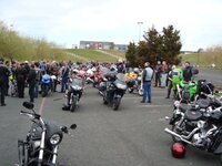 79 bikes and 1 spitfire.JPG