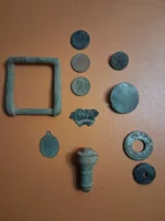 Flying Eagle, Indians, silver and farthing.