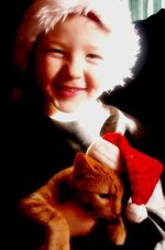 Evan  & kitten  in Santa hats.jpg