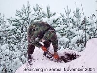 2004 November, searching in Serbia.JPG