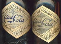 Coke Labels with repro on left - original on right.jpg