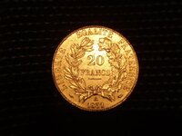 February 10th 2nd gold coin 1851 20 franc 002.jpg