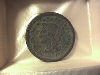 1851 Large Cent Obverse (Front Yard Find!) July 18th 2013.JPG
