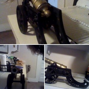 Cast Iron Brass Cannon