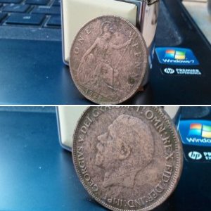 1928 King George V Penny Oct 2013