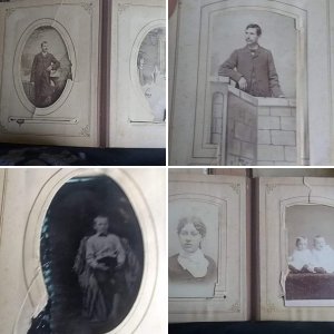 1884 tin type photo album