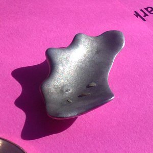 Titanium piece from the 1987 Challenger crash found 2 miles north of Sebastian Inlet State park in Florida I found this around early May of 2014 
Pict