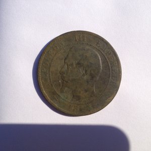 1855 French coin   Dix centimes