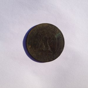 1855 French Dix centimes
