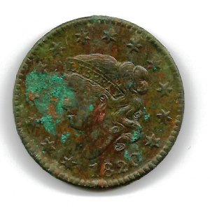 1820 large cent obverse