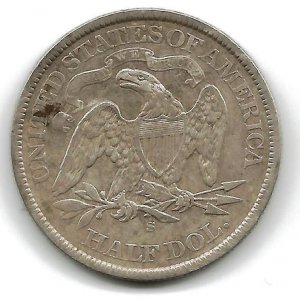 coin 6 15 13 reverse seated half dollar