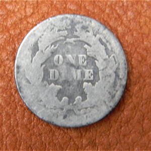 1874 seated dime back