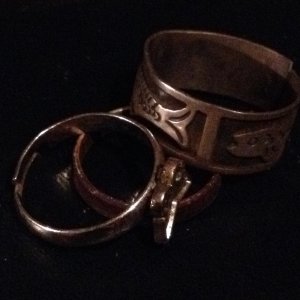 Rings #94-95 junk metal, #96 .925