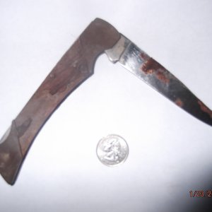 knife found near my house wood rotted off handle