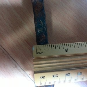 Rusted nail found in D.R.