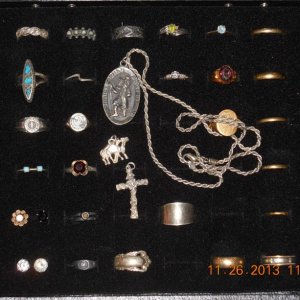 11-26-14 Most of this was found in 2013 in a drained lake. I also had 2 returned rings not shown.