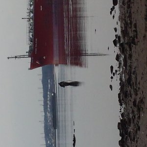 No idea how to rotate this picture. The channel is only about 600 ft away from where I am standing at low tide.