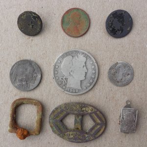 20160220 Total finds found at a door knock in Brandon with the F75.