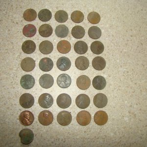 collection of wheat pennies