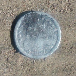 IMAG1664. 1854 half dime. Found 2016 Jackson Co. Ala.