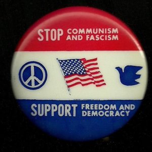 Stop & Support a less common button from Larry Fox, Fox Buttons aka The Button Man