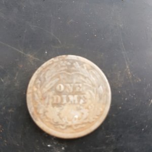 Back of the 1916 Barber dime.
