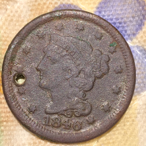 1846 Large Cent obverse (small date var.)