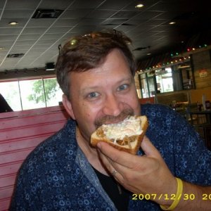 having a sandwich many, many years ago