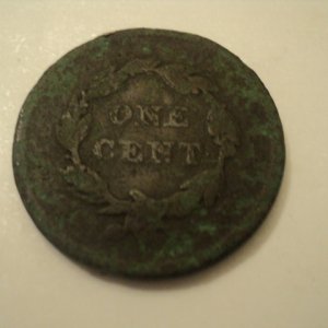 1842 large cent back