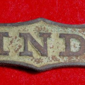 Indiana State Veteran's Pin - This is an Indiana state Union Veteran's pin that I dug at a picket post near the Hartsville Tennessee Battlefield. Elev