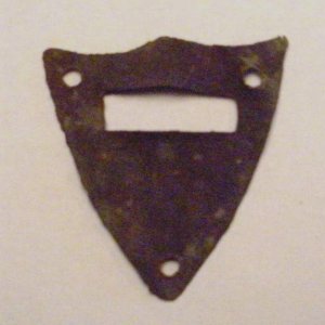 Federal Saddle Shield -   In Dec. 2009, Dman and I were hunting a large U.S. Camp in Carthage, Tennessee when I found this brass saddle shield. These 