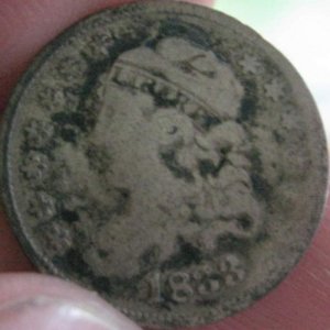 2nd Silver 1833 1/2 dime