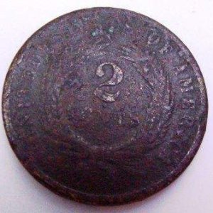 1866 2 cent