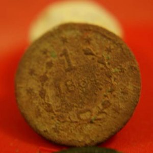 1864 Gaming Token Back - This was used for gaming or gambling