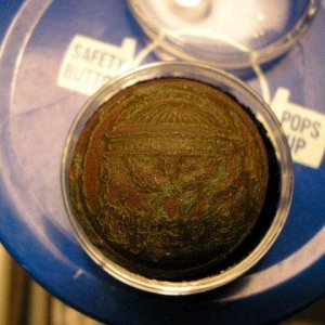 Georgia Coat Button - Civil War Georgia Coat Button found in 2006;  Backmark: Scovills Mfg Co. Waterbury