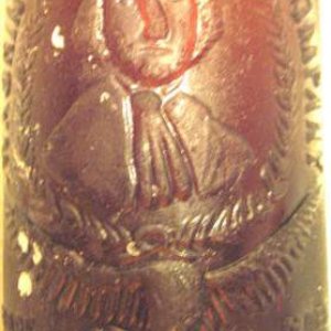 George Washington Bottle - This bottle is from the George Washington Brewery Company. It has a picture of George with an Eagle under him.