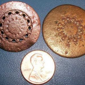 Big Copper Buttons - Copper Flat buttons