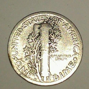 back 1925 merc dime - been detecting around a month!
