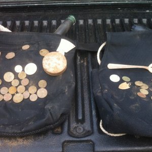 coins on pouches