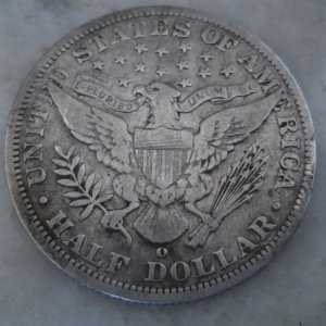 1896 Barber Half Dollar. O mint mark