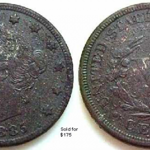 1885 V Nickel. Key Date