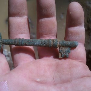 a metal detecting buddy found at work. this is an eye  find