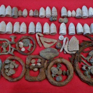 Finds from 1864 U.S. camps in Central Arkansas ihunted  in 2011 and 2012.