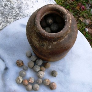 shipwreck pottery jar with musket balls 4 RESIZED