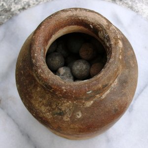 shipwreck pottery jar with musket balls 3 RESIZED
