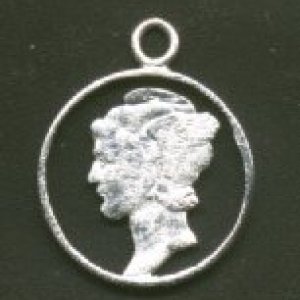 Mercury dime pendant from a nearby lake.