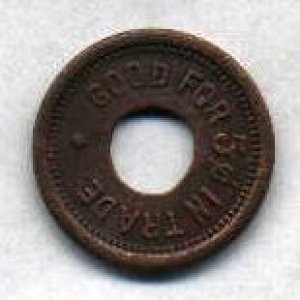 Supposedly, a gambling boat was anchored on a nearby lake in the 30's. This token was dredged from that area along with coins from that time period.