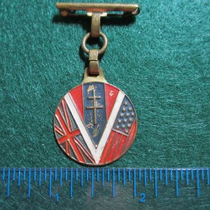 Victory pin England USA French Resistance